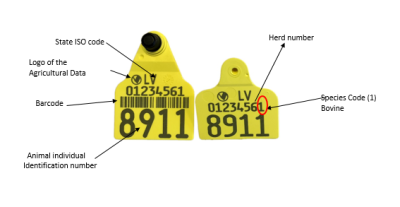 DATAMARS bovine eartag, description: